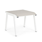 Footrest garden furniture aluminum white Cruise 53 x 51 x 44 cm