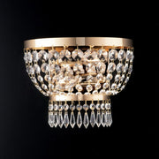 Imperial wall lamp in iron and gold brass with two lights 27x h22 cm