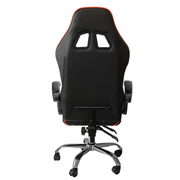 Sedia gaming in ecopelle da ufficio reclinabile Rosso e Nero 64x53x h123/133 cm