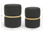Set2 Pouf Container Karina Carbon