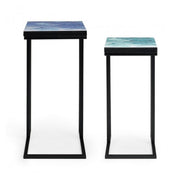 Set of modern coffee tables industrial furniture 2 pcs