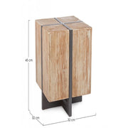 Industrial metal wood stool Garrett 45h cm