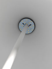 Floor lamp in white metal D40xD40x156h cm