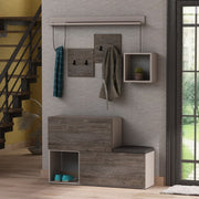 Entrance furniture Holdon shoe cabinet color dove gray dark coffee