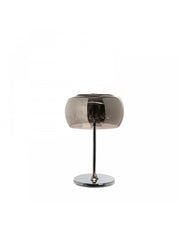 Mirror table lamp in glass and gray chrome metal STS