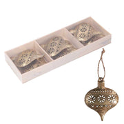 Metal decoration pack of 6 gold cm22x8h2,5
