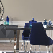 Enzio chair blue parliament fabric