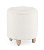Zena White Storage Stool