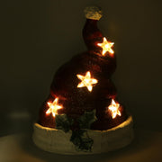 Red led resin hat cm28x26h36,7