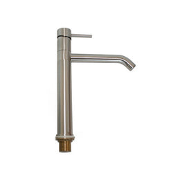 Mixer tap for kitchen sink stainless steel finish h.32.9x19 cm