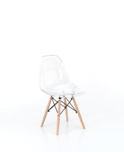 Polycarbonate chair and white pvc seat 47x46x82h cm