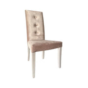 Montecarlo chair with 3 turtledove velvet buttons