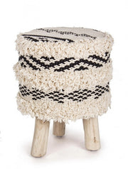 Yucatan Nat-Black Stool D30