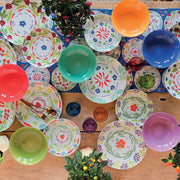 Dinner Service 18 Pieces Bio Porcelain Multicolor