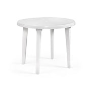 Round polypropylene table for outdoor White BRAGA diameter 90x h72 cm