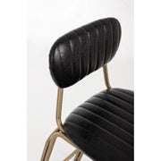 Addy black vintage bar stool 41x51x100h cm
