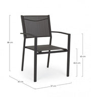 6x Sedia C-Br Hilde Antracite Lh32 - 