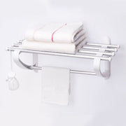 White Aluminum Bathroom Shelf 50 x 29.5 x 20 cm