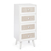 Bedroom chest of drawers with four drawers Bianca MONTIEL 38x30,5x h91 cm