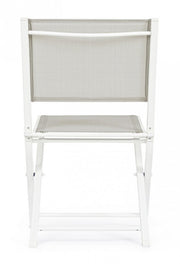 Hilde white folding chair for outdoor use