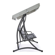 Three-seater steel rocking chair Anthracite GRELY 190x120x h185 cm