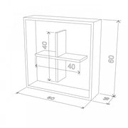 Decorative wall cube shelf bulletin board mouth 60 cm