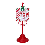 Red Christmas metal sign cm14x13,5h42