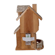 Wooden house with natural led cm19x14h31