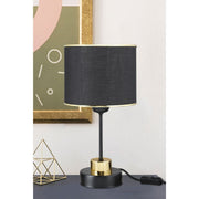 Metal table lamp and Arden black fabric lampshade ASZ1633
