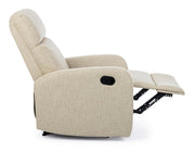 Iris beige fabric manual recliner armchair