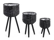 4x Set3 C.Vaso Tripod Nero