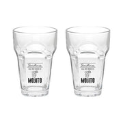 Set 2 Mojito Goblets In Transparent Glass Cc400 Let'S Party Line