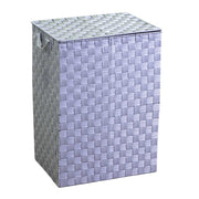 Rectangular gray lined polyester basket 1-3 cm40x30h55