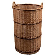 European wicker basket with round handle cmø50h80