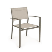 Outdoor Chair With Armrests In Anthracite Aluminum Hilla 57X60X H88 Cm