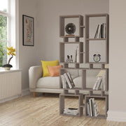 Double-sided bookcase Rail dove gray 79x166.5