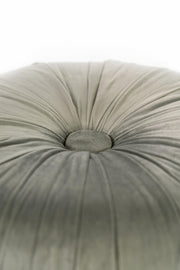 Gray metal velvet design pouf 36 x 36 x h 30 cm