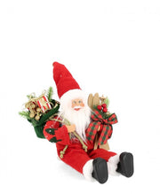 6x Red Sitting Santa Claus