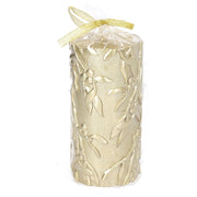 Gold paraffin candle cm ø7.5h15