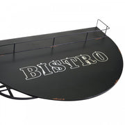 Wall-mounted metal coffee table with shelf cm70x47xh40