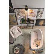 Aiko Velvet steel white velvet sofa 142 x 80 x 75 cm