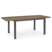 Elias extendable table in aluminum 140-200x90 cm