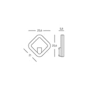 Applique Led 20W 3000K linea quasar graphite