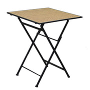 Square black iron table 60x60x74h cm