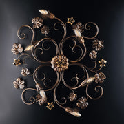 Ceiling light in iron Brown Gold six lights 79x67x h17 cm