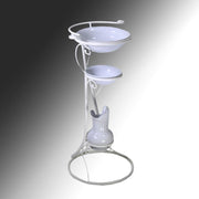 Metal bowl holder with cream ceramic 39.5 x 47 x h 85 cm