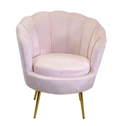Pink tulip velvet armchair cm73x72h77
