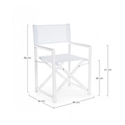 White taylor director chair Bizzotto garden home folding