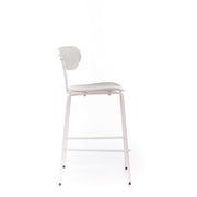 Polypropylene stool with white seat