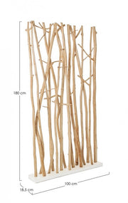 Aili screen in natural wood 100x18,5x180h cm